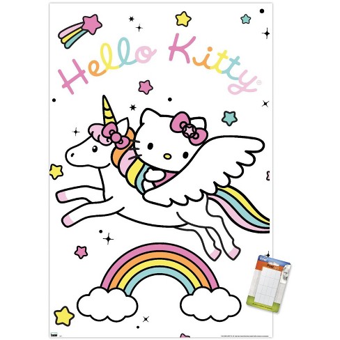 Trends International Hello Kitty - Happy Unframed Wall Poster Print White  Mounts Bundle 22.375 X 34 : Target
