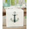 Saro Lifestyle Dining Table Runner With Anchor Appliqué, Blue, 16" x 72" - 3 of 3