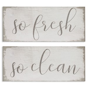 Stupell Industries Rustic White So Fresh So Clean, 24" x 10" - 1 of 4