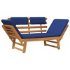 Garden Bench Blue Solid acacia wood 75 in - 4 of 4