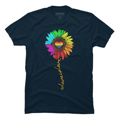Adult Design By Humans Love Is Love Daisy Rainbow Pride By KangThien T-Shirt