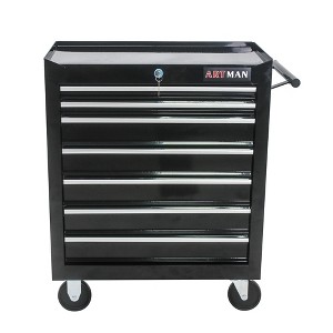 VYNXARIA 7-Drawer Multifunctional Tool Cart on Wheels,Versatile Storage Solution for Garage & Workshop,Black - 1 of 4
