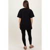 Pinkblush Black Oversized Crewneck Short Sleeve and Legging Maternity Set - 4 of 4