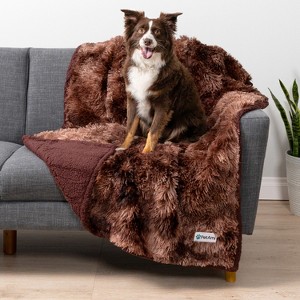 PetAmi Waterproof Pet Blanket Dogs Cats Puppy, Soft Faux Shearling Fur Cover, Leakproof Fleece Fuzzy Plush Reversible - 1 of 4