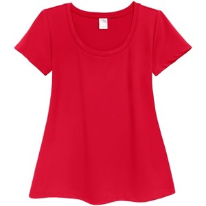 City Threads Women's UPF 50+ Short Sleeve Flowy Swim Rashguard - Made in USA - 1 of 4