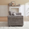 58.27" Chenille Functional Loveseat Sofa Bed with Armrests, Storage & USB - 4 of 4