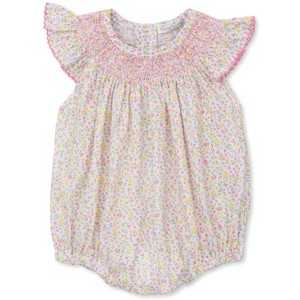 Girl Garden Trellis Floral Woven Smocked Bubble - kissy kissy - 1 of 2