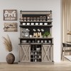 Bar Cabinet with storage space ,Tall Coffee Hutch,Large Kitchens Coffee Bar Cabinet Cupboard with Sliding Door - 2 of 4