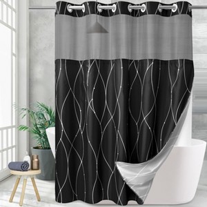 BAGOKIE 3-IN-1 Shower Curtain and Liner Set - 1 of 4