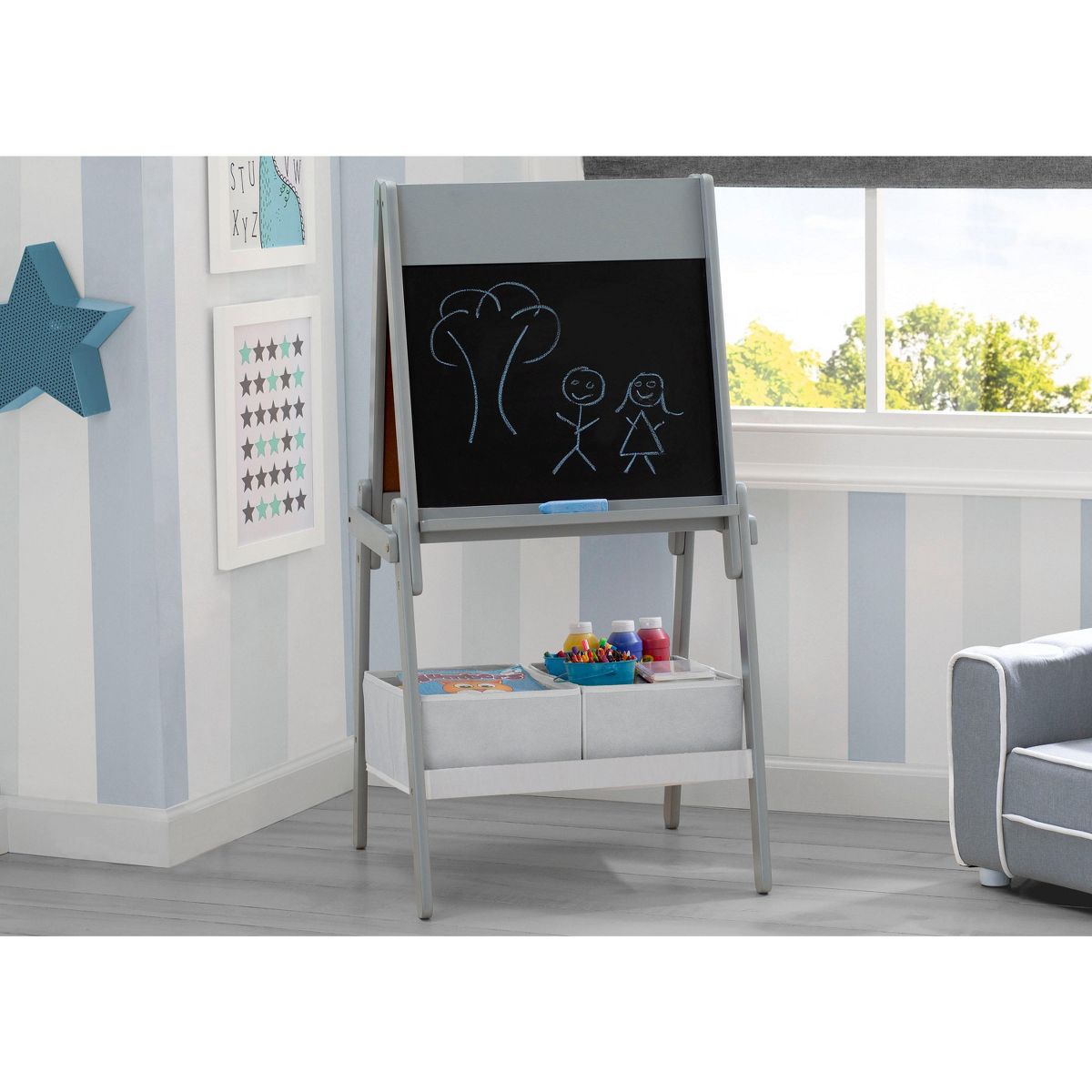 Delta Children Chelsea Kids Double-Sided Storage Easel - thumbnail 3