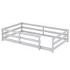 KIGFTSOD Floor Bed, Montessori Floor Bed with Fence, Kids Montessori Bed Full Size, Wood Montessori Floor Bed for Kids, Girls - 4 of 4