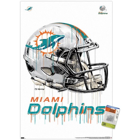 NFL Miami Dolphins - Tua Tagovailoa 20 Wall Poster with Push Pins