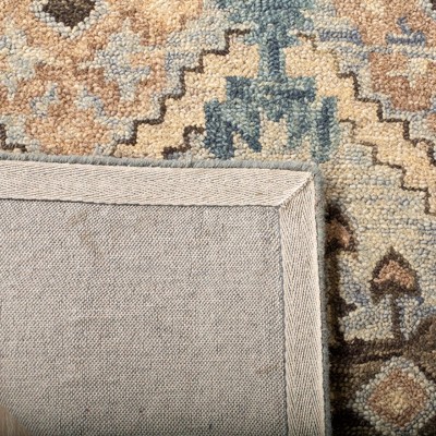 Aspen Light Blue and Cream Hand-Tufted Wool Area Rug 8' x 10'