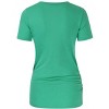 Clearlove Maternity Tunic Tops Maternity Shirt Side Button and Ruched Maternity Tunic Tops Maternity Short Sleeve T-Shirts - 3 of 4