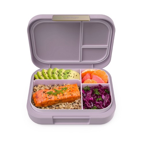 GLOBEEXS Bento Lunch Box For Kids 4-compartment Meal Prep Container 4 Pack  Bento Box Adult Lunch Box With Spoon & Fork, Microwaveable Reusable Simple