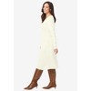 Jessica London Women's Plus Size Cotton Ribbed Sweater Dress - 4 of 4