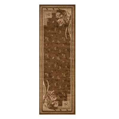 Minimalist Modern Floral Block Power-Loomed Living Room Bedroom Entryway Indoor Area Rug or Runner by Blue Nile Mills