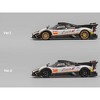 Pagani Zonda Revolucion White and Carbon with Extra Wheels 1/64 Diecast Model Car by CM Model - 4 of 4