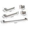 ChicFurnit Bathroom Towel Holder 5 Piece Hardware Set for Easy Installation and Modern Design, Gray, 25"*5.7"*2.36" - 3 of 4