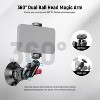 Boersma 3" Suction Cup Camera Mount Bracket with Ball Head Magic Arm, 1/4" ARRI Holes, Quick Release Car Mount with Phone Holder & Action Cam Adapter - 4 of 4