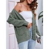 Women's Lightweight Crochet Cardigan Long Sleeve Hollow Out Kint Sweaters - 3 of 4
