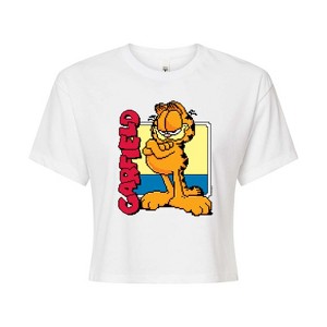 Women's - Garfield - Pixel Square Cropped Graphic T-Shirt - 1 of 4