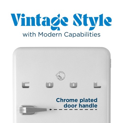 Commercial Cool 3.2 Cu. Ft. White Retro Mini Refrigerator with Freezer