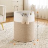 Cheer Collection Large Cotton Rope Laundry Hamper with Handles – Tall Woven Basket for Clothes, Toys, Blankets - 3 of 4