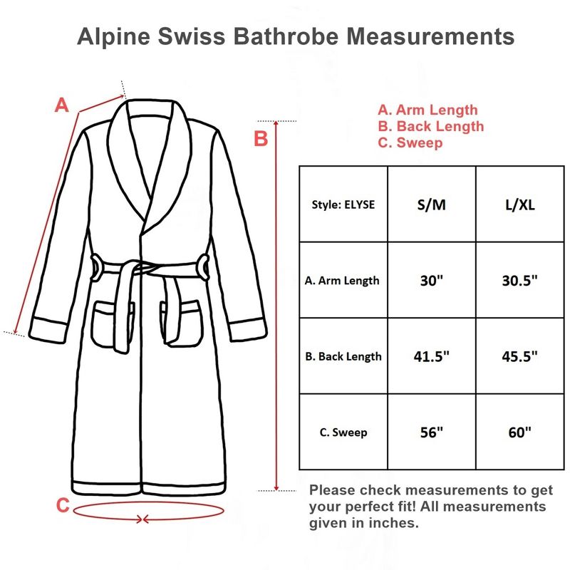Alpine Swiss Elyse Womens Luxury Waffle Knit Cotton Bathrobe Shawl Collar Hotel Spa Robe, 2 of 7