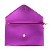 CTM Women's Glossy Metallic Envelope Wristlet Clutch Handbag - 4 of 4