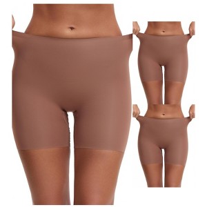 INSPIRE CHIC 3 Packs Women's Shorts Seamless High Waist Tummy Control Butt Lifter Thigh Slimmers - 1 of 4