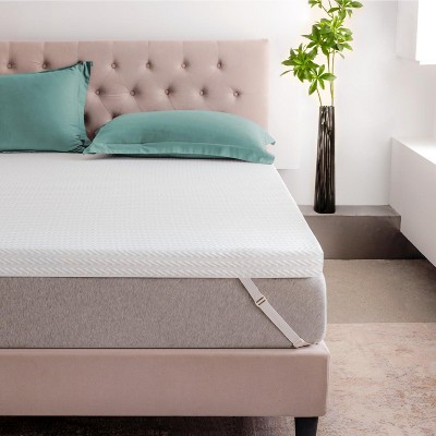 PDTEND 2 in. Gel Memory Foam Mattress Topper with Removable and Washable Cover