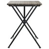 vidaXL Folding Bistro Table Gray 21.7 in.x21.3 in.x28 in. Poly Rattan - 4 of 4