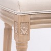 Sapphtopaz French Style Wooden Dining Chairs Set of 2, Solid Wood Frame Accent Chairs, Linen Fabric Kitchen Chairs for Dining Room, Kitchen - 3 of 4