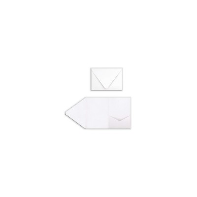 LUX A7 Pocket Invitations (5 x 7) 50/Pack 100lb. Bright White (EX10LEBA700PF50)