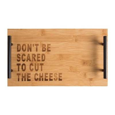 Totalee Gift Don’t Be Scared To Cut The Cheese Board Bamboo brown