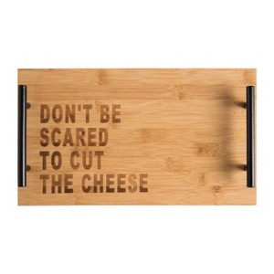 Totalee Gift Don’t Be Scared To Cut The Cheese Board Bamboo brown - 1 of 1