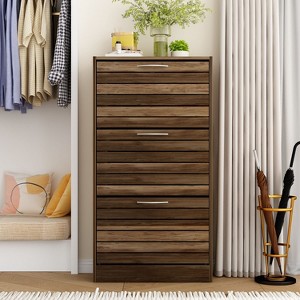 Famapy Wood Grain Design Shoe Cabinet Entryway Shoe Rack 3 Tier Shelves - 1 of 4