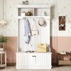 Lycvki 4-in-1 Design Hall Tree with Storage Shoe Bench and Hooks for Entryway - 3 of 4