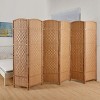 Sevobal Partitions and Room Dividers 4-Panel Wood Foldable Design Folding Privacy Screens for Office and Living, Brown, 71.10"*0.80"*70.90" - 2 of 4