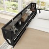 Full Size Black Metal Loft Bed with Ladder Storage Shelves and High Loft Bed for Kids Teens - 4 of 4
