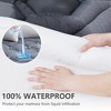 Aoibox Waterproof Cooling King Mattress Pad Soft Quilted Noiseless Deep Pocket Washable Protector Grey 78x80 Inch - 2 of 4