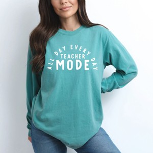 Simply Sage Market Teacher Mode All Day Garment Dyed Long Sleeve - 1 of 4