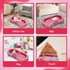 Portable Toddler Travel Bed, Toddler Floor Bed Sleeping Travel Cot with Washable Cover, Foldable Toddler Camping Bed Baby Nest Lounger - 4 of 4