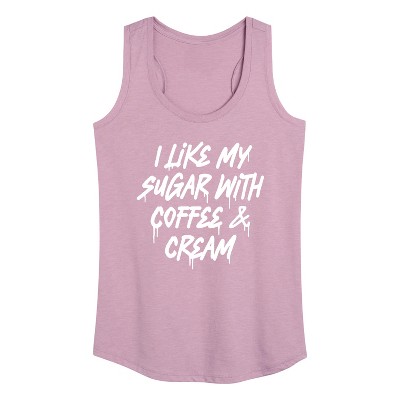 Women's - Instant Message - Sugar With Coffee And Cream Graphic Racerback Tank