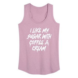 Women's - Instant Message - Sugar With Coffee And Cream Graphic Racerback Tank - 1 of 4