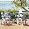 2pcs Adirondack Chair with Removable Tray, Poly Adirondack Chair Bar Stool with Cup Holder, 25.6" Weather Resistant Lifeguard Chair for Balcony,Deck - 4 of 4