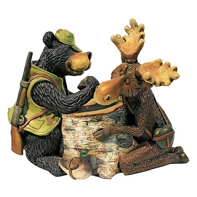 Design Toscano Moose And Black Bear Arm Wrestling Statue - Multicolored