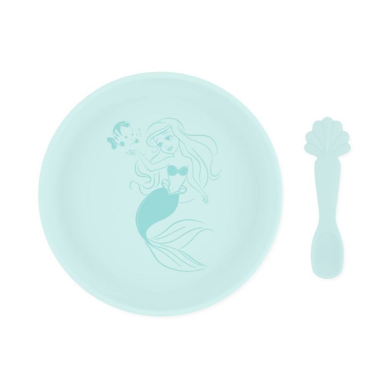 Disney Bumkins 2pc Disney Ariel Feeding Set - Aqua Green, 1 of 5