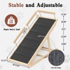 APRILSOUL Pet Ramps 55 inch Adjustable 20 inch-28 inch Wooden Dog Step with High Traction Mat and Safety Side Rails up to 250 lbs - 3 of 4